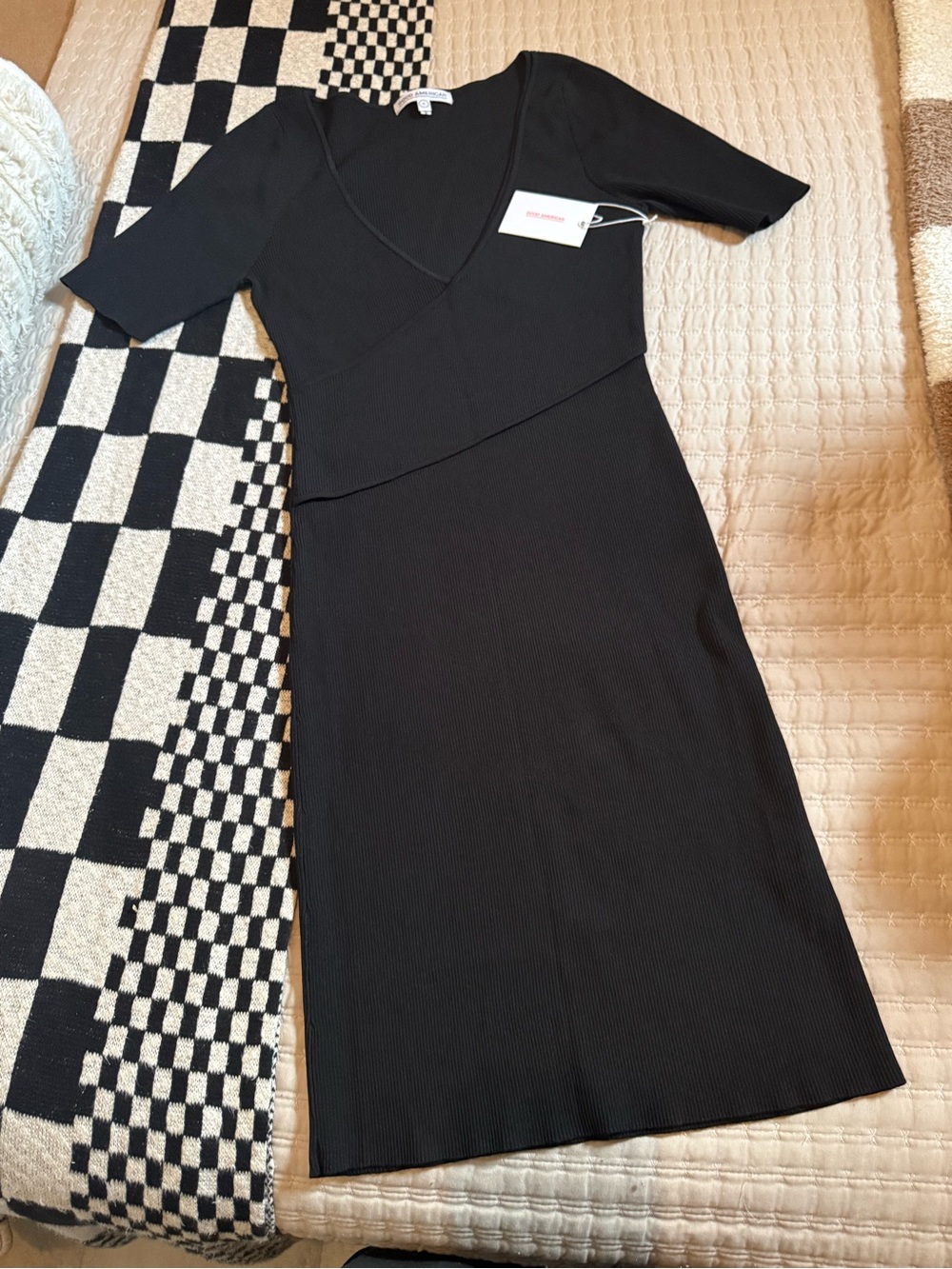 Good American Crisscross Bodice Body-Con Dress
